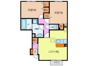 近鉄弥富駅 徒歩15分 1階の物件間取画像